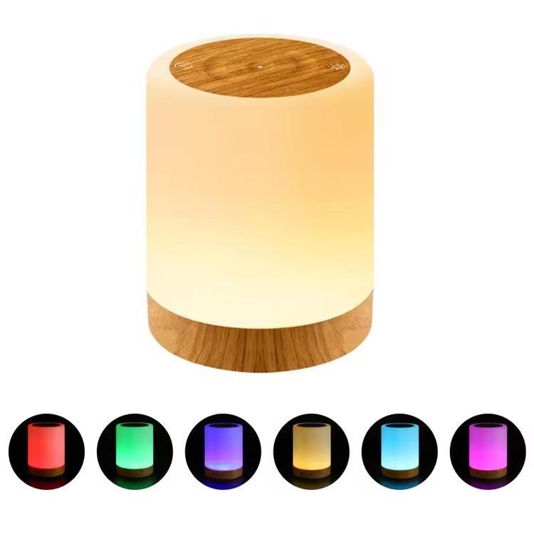 படுக்கையறை டச் போர்ட்டபிள் ரிச்சார்ஜபிள் LED RGB டேபிள் விளக்கு