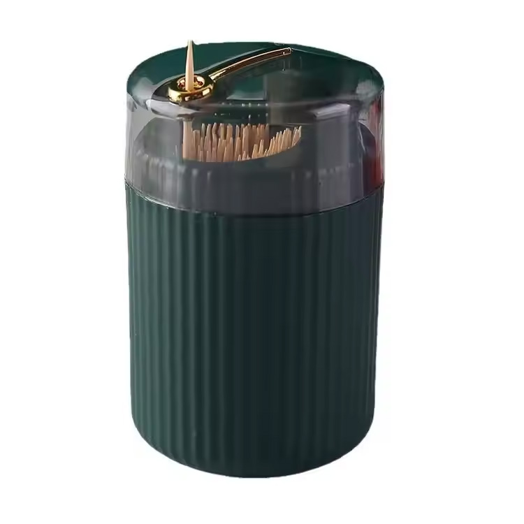 டிஸ்பென்சர் புஷ்-வகை சேமிப்பு பெட்டி டூத்பிக் கேனிஸ்டர் ஹோல்டர்