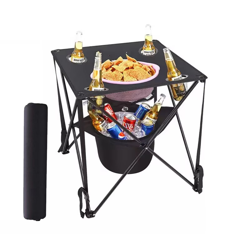 வெளிப்புற வீட்டுப் பட்டைக்கான நவீன போர்ட்டபிள் இரும்பு மடிப்பு அட்டவணை