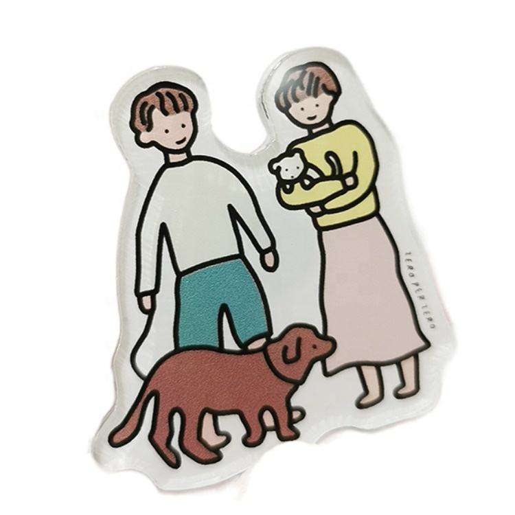 வெளிப்படைத்தன்மை கிரியேட்டிவ் அக்ரிலிக் குளிர்சாதன பெட்டி காந்த ஸ்டிக்கர்கள்